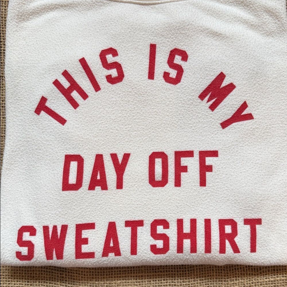 Wildfox Cream and Red Day Off Sweater - Picture 5 of 7
